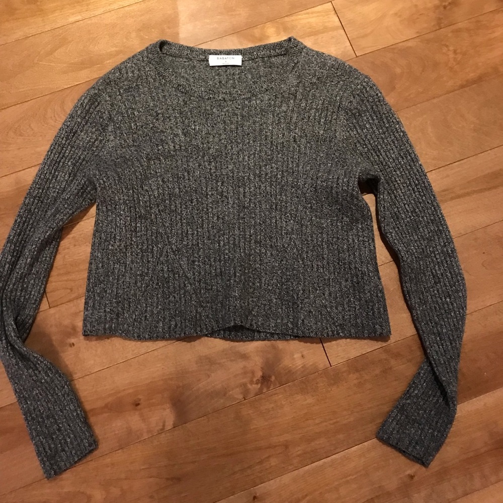 Babaton grey cropped sweater